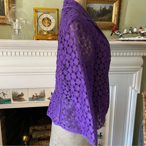 Glorious Chicos jacket with see-through lace and royal purple. Fairy core 70s - Picture 5 of 5
